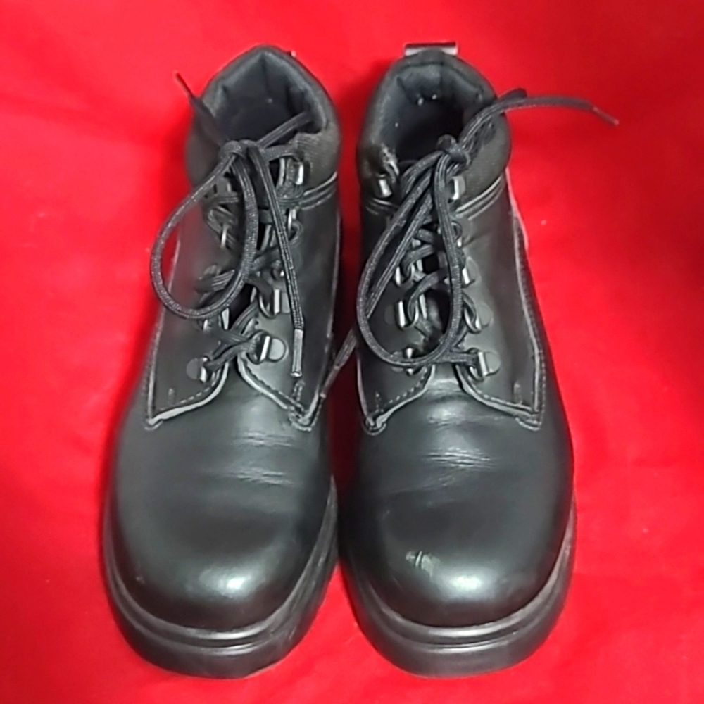 Dexter Black Leather Comfort Lace Up Boots Size 6.5